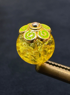 XITI新中式国风10mm黄白色琉璃花托旗袍服装辅料香云纱真丝