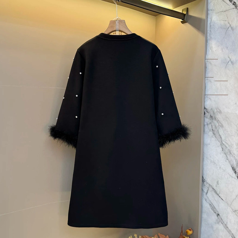 胖MM显瘦镶钻T恤衫2025新款毛边袖上衣时尚大码女装百搭洋气衬衫,淘宝优惠券,粉丝福利购,淘宝优惠卷