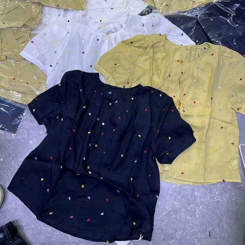 欧货2025新款大码女装韩版刺绣爱心设计款上衣胖mm清凉百搭小衫潮 - 图1