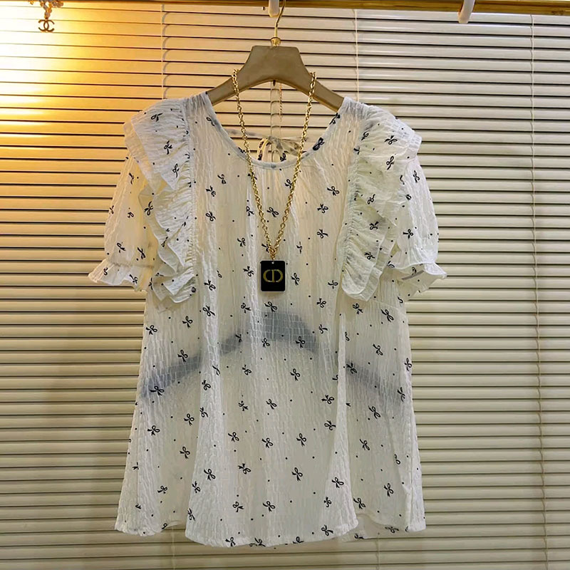 胖MM夏季新款欧货时尚洋气减龄遮肉打底衫大码女装2025宽松上衣潮