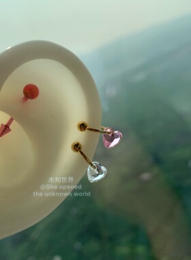 亚比原创在逃公主风钛钢耳骨钉
