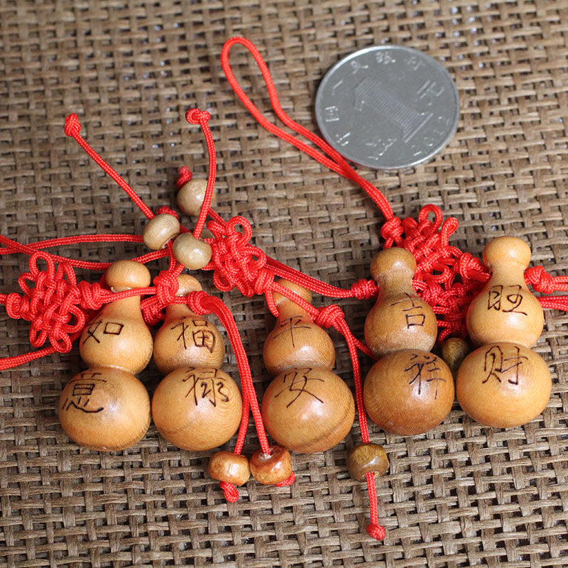 桃木小葫芦挂件钥匙扣迷你随身佩戴泰山肥城 原木质手机链,淘宝优惠券,粉丝福利购,淘宝优惠卷