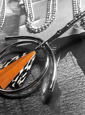 民族风项链黑鸟羽毛男女通用