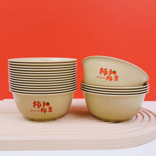稻壳一次性饭碗餐具食品级加大加厚家用耐高温结婚大野餐户外过年 - 图1