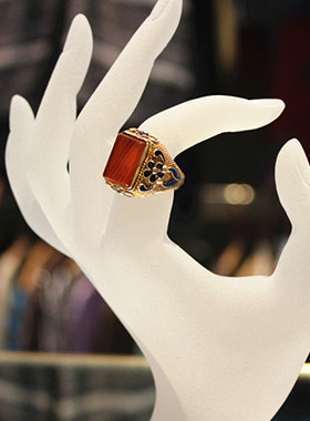 欧洲玛瑙戒指古董珠宝