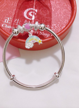 香港串珠足银学生礼物手镯