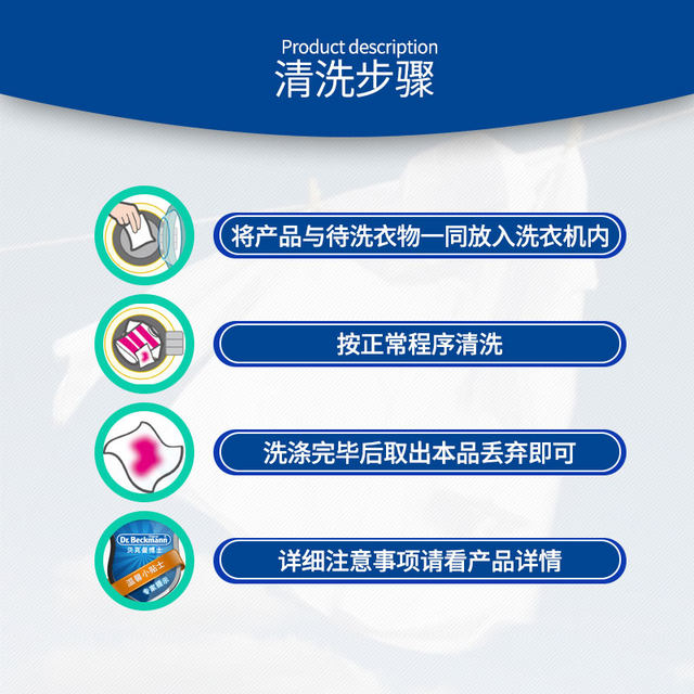 Dr. Beckman's Laundry Stain Resistant Wipes 72 Count