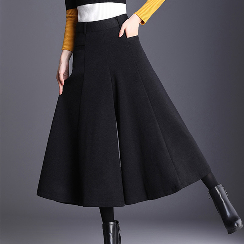 阔腿裤裙秋冬2021新款高腰休闲裤子 登依韩休闲裤