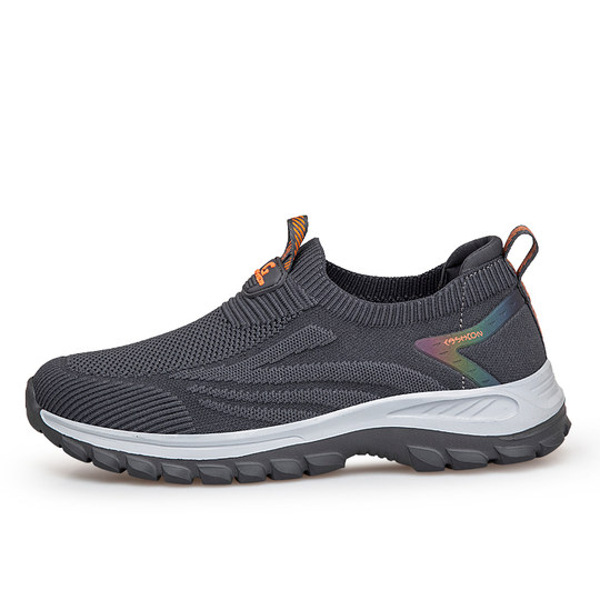 Сетчатая натуральная прогулочная обувь для пожилых людей, мужская папина обувь