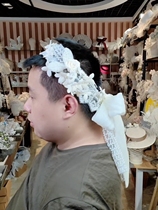 Beauty High Original Retro Handmade Flower Weave Bead Hair Stirrup Hair with bridal head Accessories Photoshoot for a Genuine Styling
