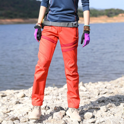 Дорожные бархатные утепленные водонепроницаемые дышащие износостойкие демисезонные штаны, большой размер