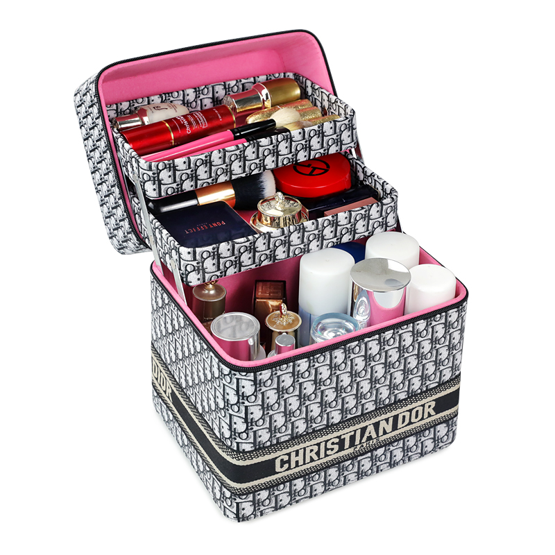 高端化妆包2024新款女便携大容量旅行化妆品收纳盒超火手提多层箱