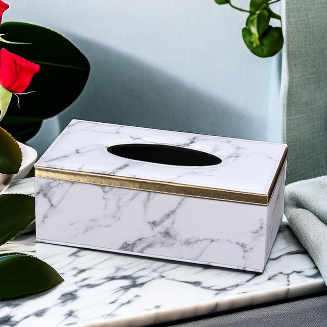 Creative leather paper draw box Home draw box tissue box
