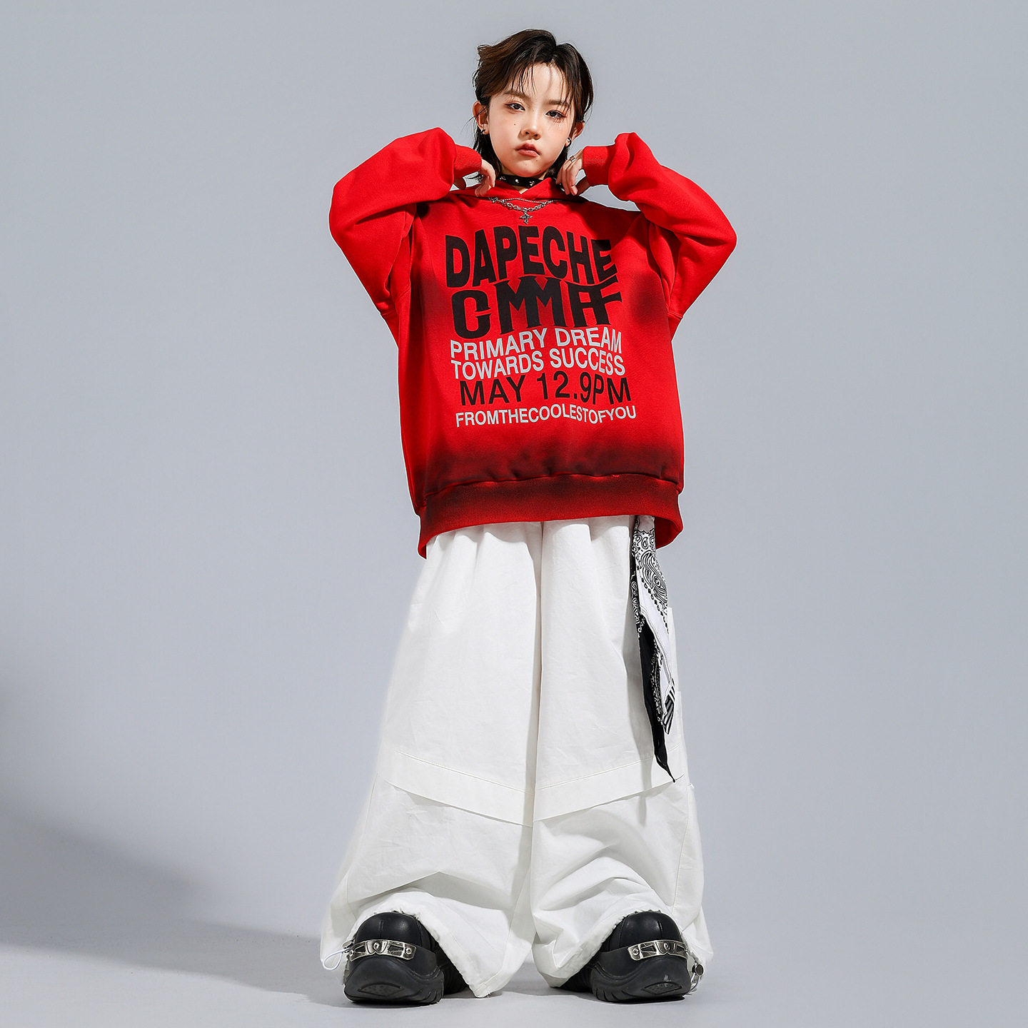 街舞儿童演出服男童嘻哈架子鼓宽松服装少儿hiphop套装男孩上衣潮,淘宝优惠券,粉丝福利购,淘宝优惠卷