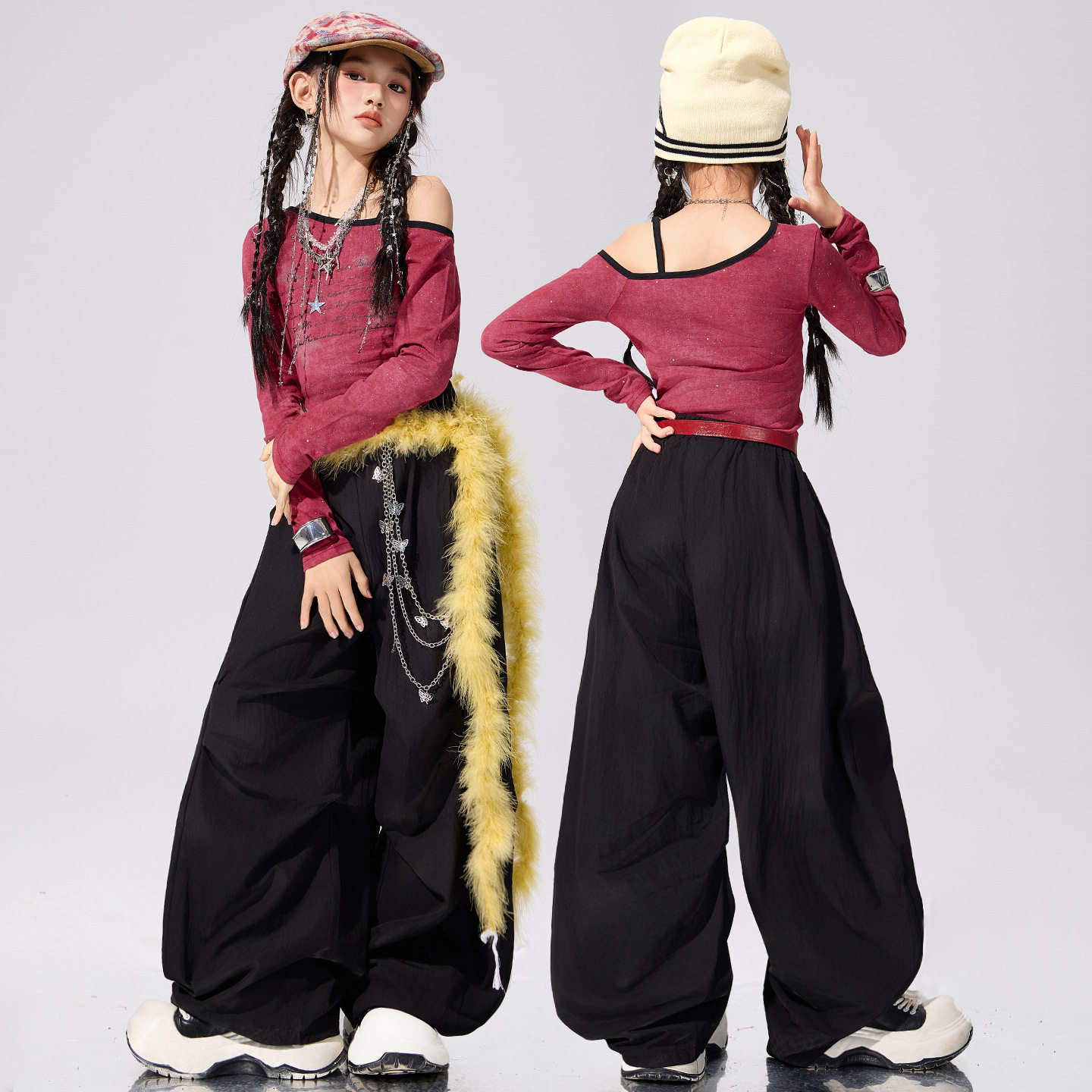 女童爵士舞服装潮酷时髦少儿jazz街舞演出服女团走秀酷辣元旦表演,淘宝优惠券,粉丝福利购,淘宝优惠卷