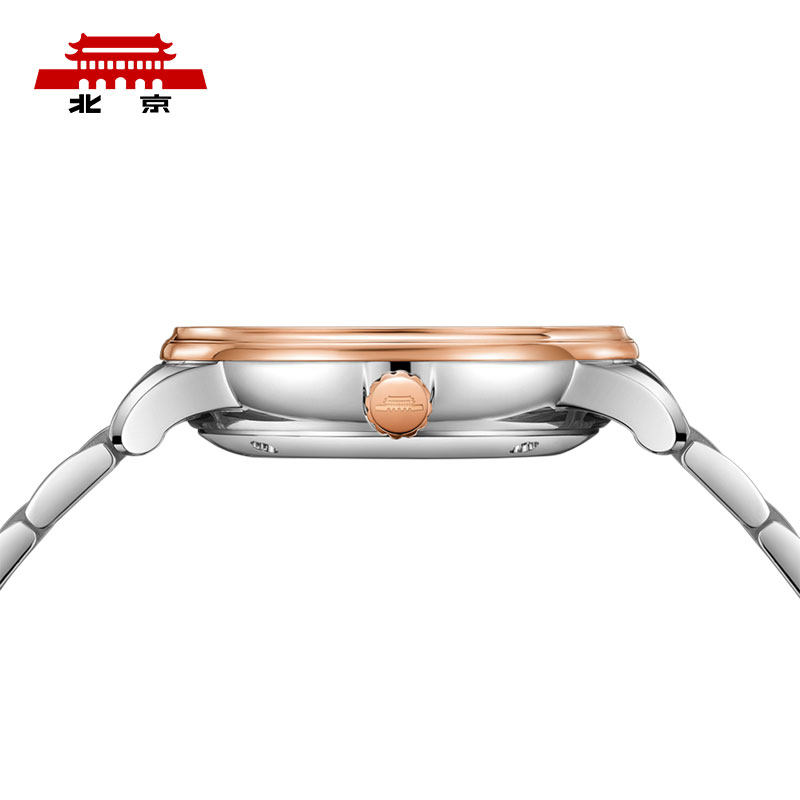 北京手表男机械表名筑系列精钢表带简约大气男士手表名牌正品腕表