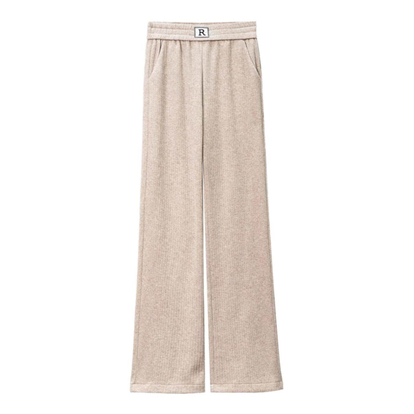 燕麦色阔腿裤女秋冬加绒慵懒松弛感裤子2025新款显瘦秋季直筒裤子,淘宝优惠券,粉丝福利购,淘宝优惠卷