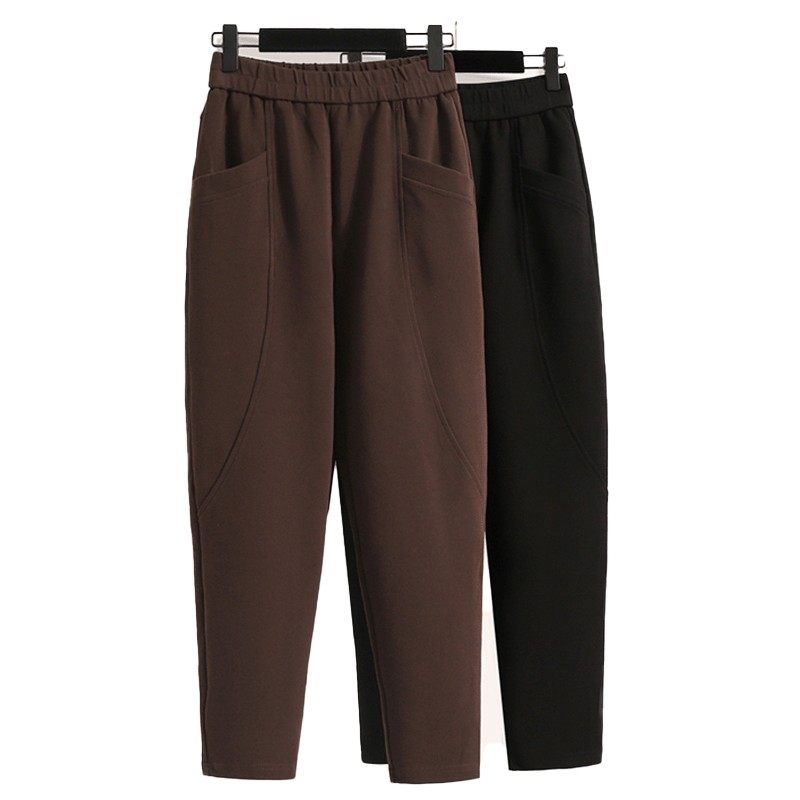 小脚休闲裤女秋冬烟管裤2025新款妈妈萝卜裤子九分宽松老爹哈伦裤,淘宝优惠券,粉丝福利购,淘宝优惠卷