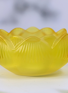 佛前供灯玻璃荷花莲花家用