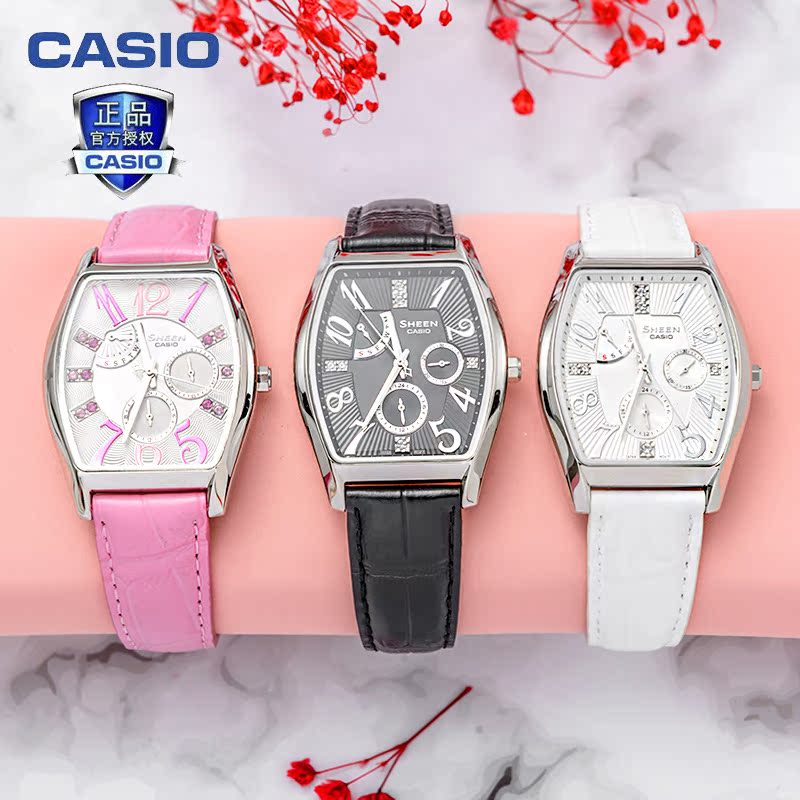 CASIO 3026L SHE 卡西欧手表女 防水石英表女表 优雅酒桶型 CASIO 3026L SHE 卡西欧手表女 防水石英表女表 优雅酒桶型