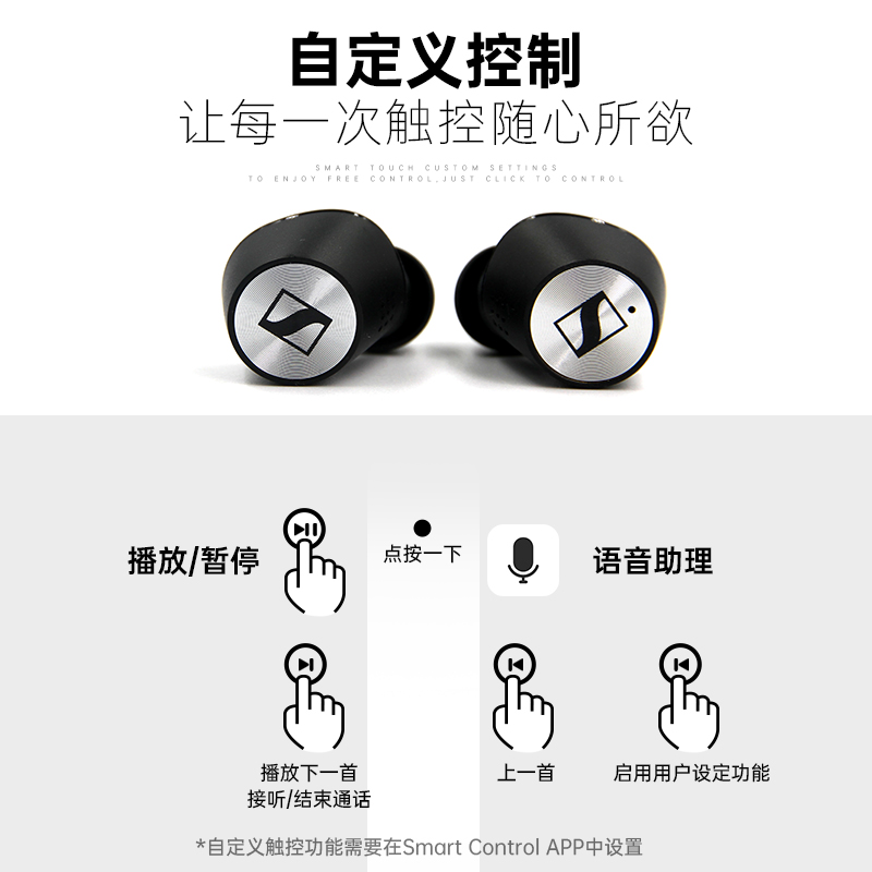 SENNHEISER/森海塞尔MOMENTUM2真无线二代三代蓝牙耳机木馒头耳麦-图1