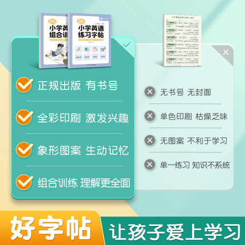 三年级衡水体英语字帖小学生专用练字帖3-6年级四年级上册下册英文单词书写练习五六年级同步人教版每日一练硬笔描红练字本儿童-图1