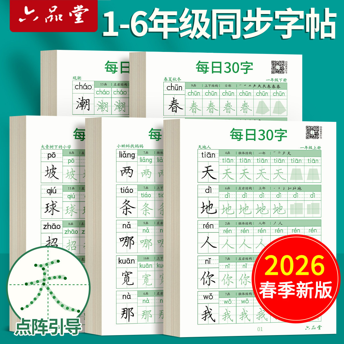 练字帖小学生专用一年级下册字帖二年级三年级练字本上册描红每日30字打卡练习写字硬笔书法临摹人教版语文同步四五六控笔训练生字