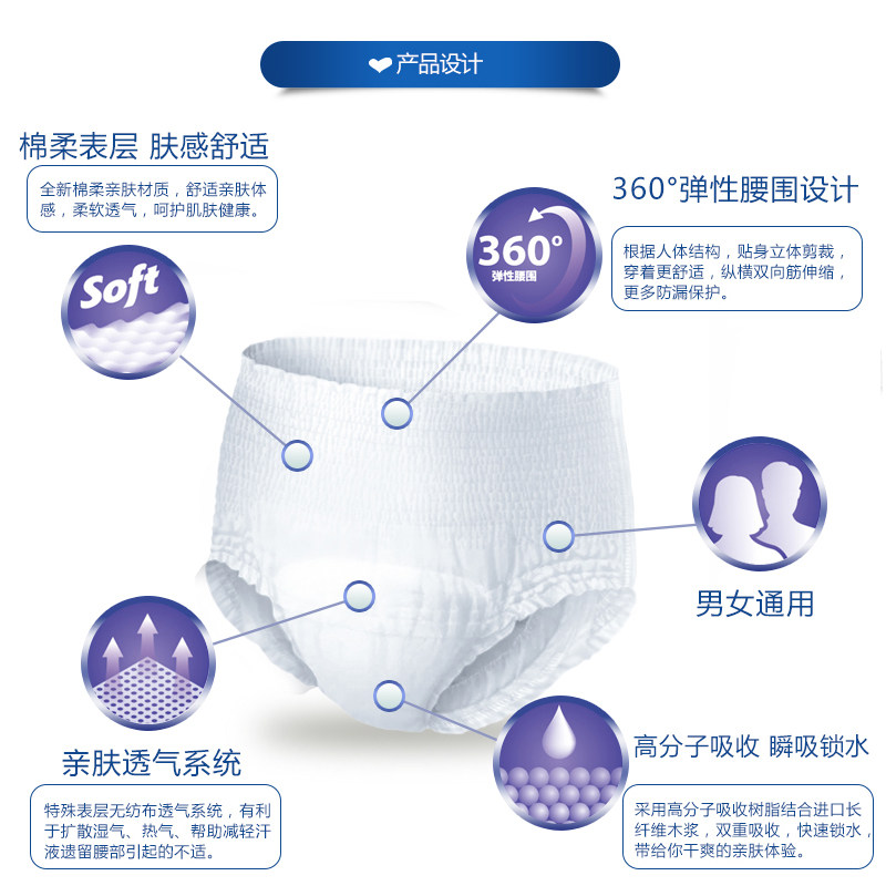 珍琦成人拉拉裤m中码48片 zhenqi珍琦成人用纸尿护理用品