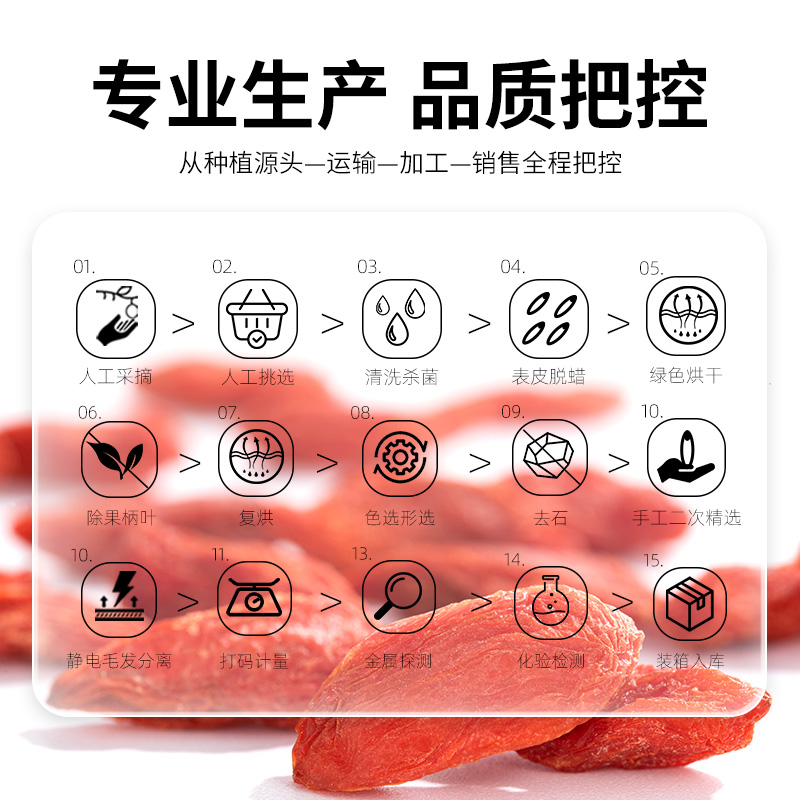 早康枸杞中宁高品质中宁枸杞大颗粒枸杞子宁夏特优枸杞250g*2罐