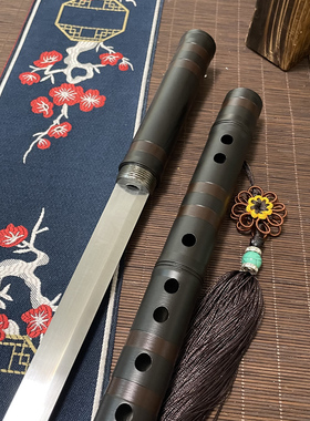 龙泉市陈情笛子剑唐横刀一体剑车载防身棍中兵器可吹横笛未开刃