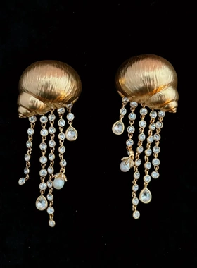 夏帕瑞丽  高级走秀款田螺造型黄铜套装系列  高品质