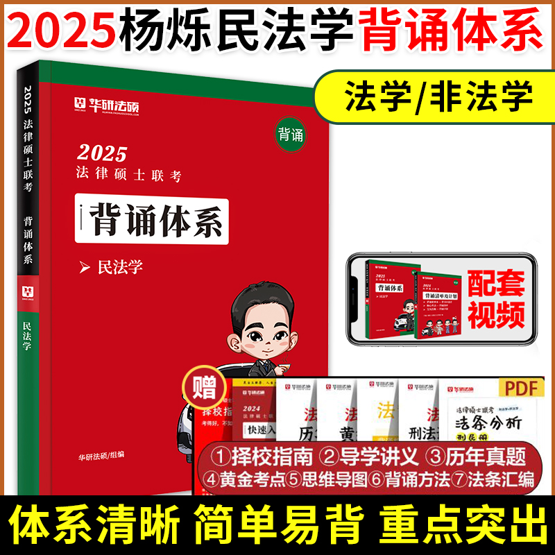 华研法硕2025考研法律硕士联考背诵体系 法学非法学 杨烁民法于越刑法杜洪波法理学赵逸凡宪法法制史华研模拟练习1000题 - 图2