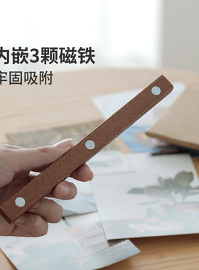 霜山磁吸条沙比利木制冰箱贴