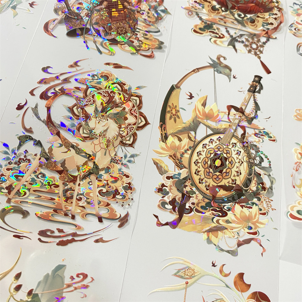 手帐分装胶带i46敦煌野香蕉贝壳光琵琶凤凰古风素材账手机壳贴纸,淘宝优惠券,粉丝福利购,淘宝优惠卷