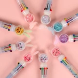 Милая многоцветная прозрачная универсальная шариковая ручка для школьников