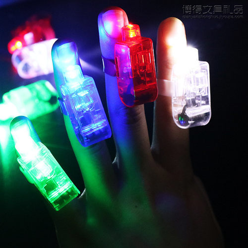 彩色发光戒指戒指灯炫彩LED手指灯炫彩手指灯玩具小礼品 - 图0