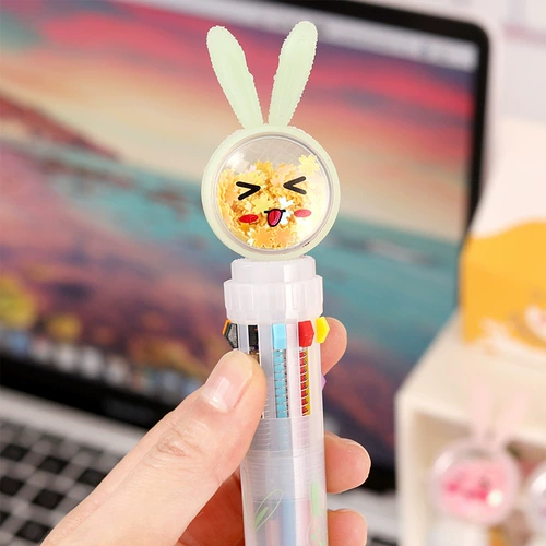 Милая многоцветная прозрачная универсальная шариковая ручка для школьников