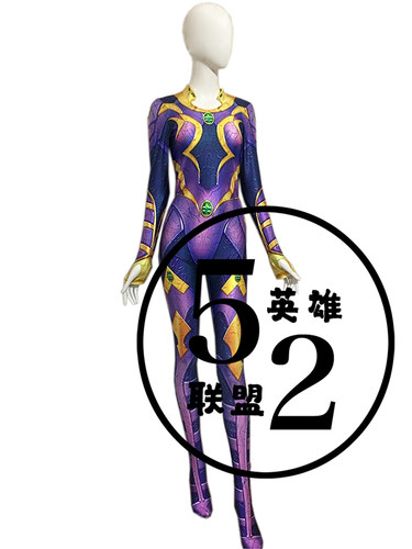 52英雄联盟 星火女装cosplay战衣 弹力印花性感女生万圣节服装 - 图3