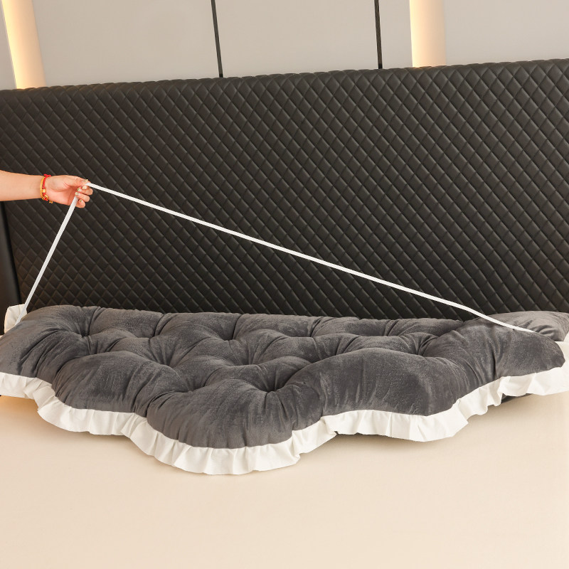 欧式卧室双人床上靠背出租屋床头靠垫防撞靠枕深灰免洗飘窗大软包,淘宝优惠券,粉丝福利购,淘宝优惠卷