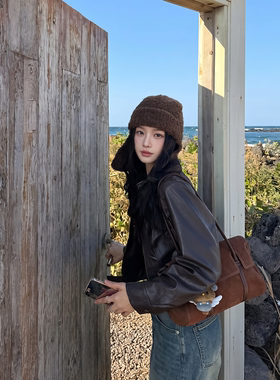 韩国ins圈圈羊毛针织飞行帽