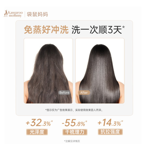 袋鼠妈妈备孕护发素妇女润发乳可用滋养改善毛躁柔顺护理受损发质 - 图2