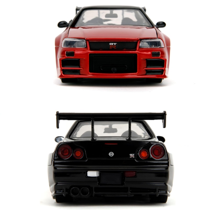 Jada 哥斯拉大战金刚Godzilla 2003 日产天际线GTR R34模型 1:24 - 图2