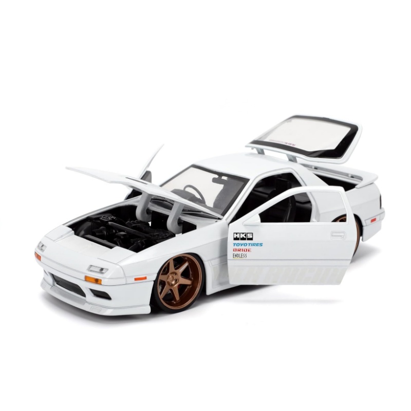 Jada Toys JDM1:24 比例 1985马自达RX-7 FC合金收藏汽车模型玩具 - 图0