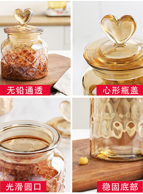 玻璃密封罐玻璃瓶家用带盖厨房食品杂粮储物罐泡菜坛糖果罐菜坛子