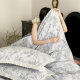 Light luxury new pure cotton jacquard four-piece set French color weaving