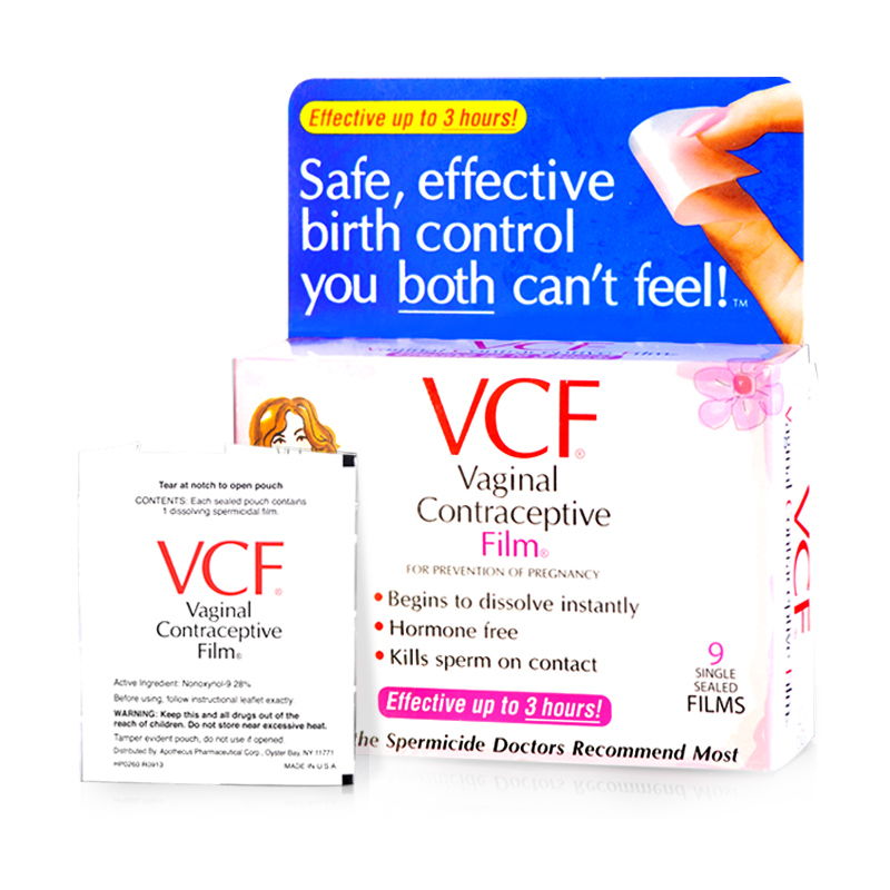 美国VCF 12片 9片装加3片授权原装 新批次女性专用隐形避孕膜新品 - 图3