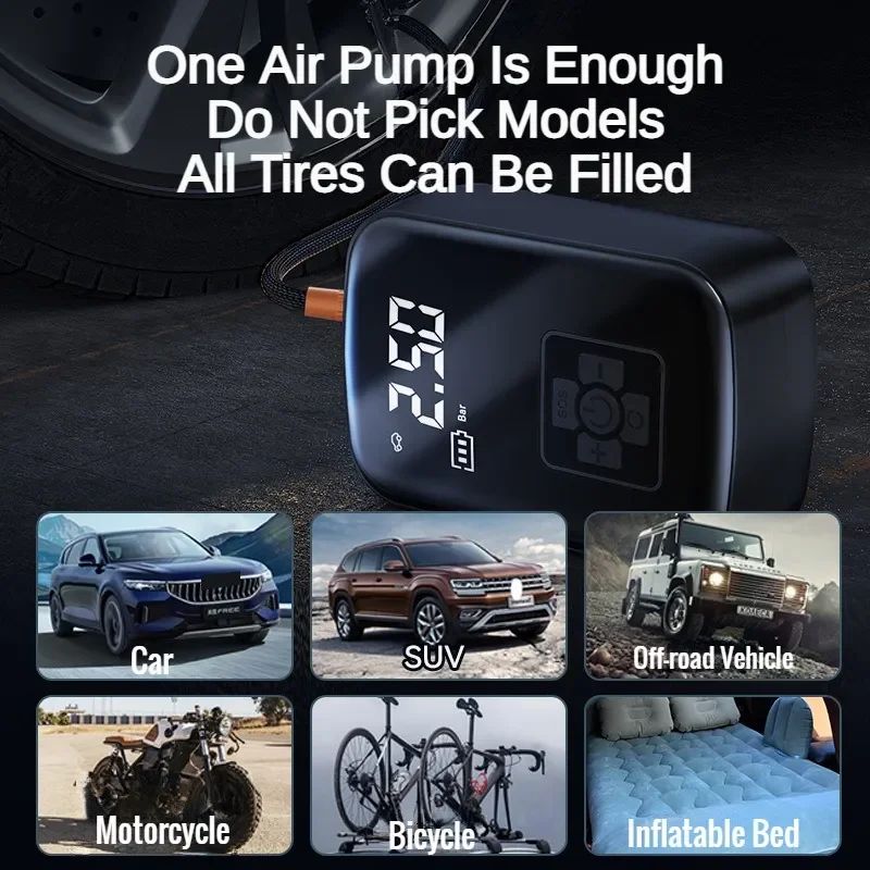 Car Air Compressor Electric Tire Inflator Pump - 图1