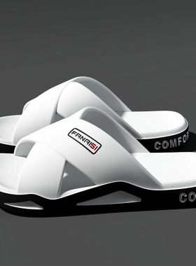 Men's Outdoor Fashion Sandals-Cross Strap Open Toe Slide San