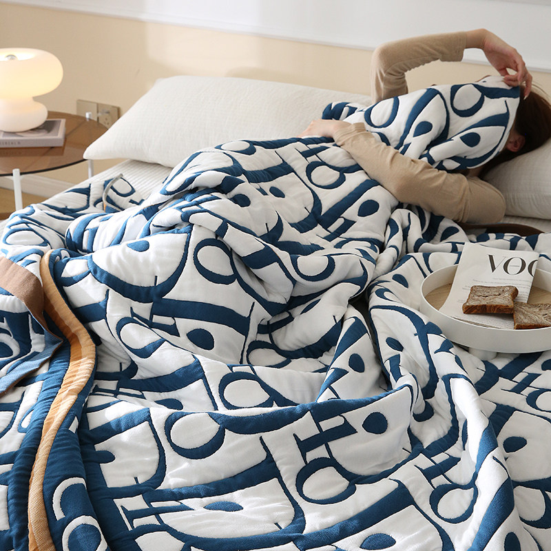 十层毛巾被纯棉纱布盖毯成人棉纱毛巾毯子单双人加厚面包被子春秋