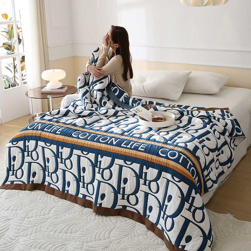 十层毛巾被纯棉纱布盖毯成人棉纱毛巾毯子单双人加厚面包被子春秋